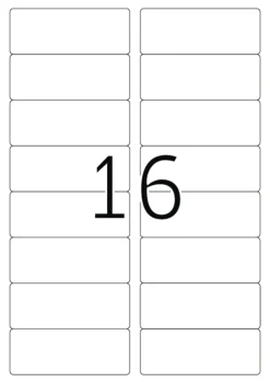 Herma 10009 ablösbar Universal-Etiketten 8.89x3.38 cm (25 Blatt (400 Etiketten))