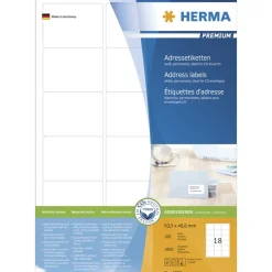 Herma 4265 Adressetiketten 6.35x4.66 cm (100 Blatt (1800 Etiketten))