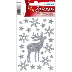 HERMA Aufkleber 3727 Hirsch, silber, 20 Etiketten