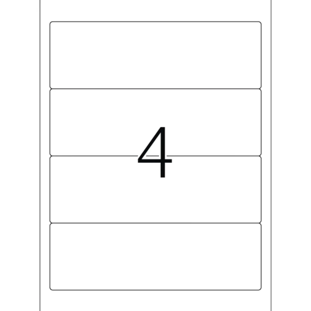 Herma 4296 blickdicht gelb Ordneretiketten 19.2x6.1 cm (100 Blatt (400 Etiketten))