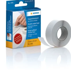 HERMA doppelseitiges Klebeband, weiß, 12,5 mm x 12 m
