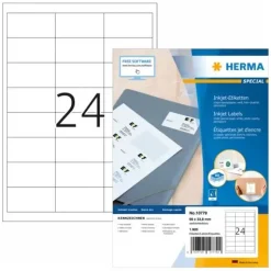 HERMA 1.920 Etiketten weiß 66,0 x 33,8 mm