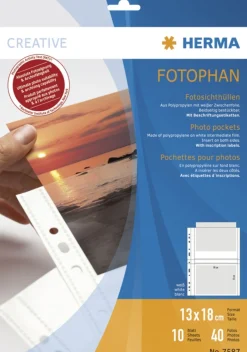 Herma Fotosichthüllen 130 x 180 mm quer weiß 10 Hüllen
