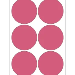 Herma 2286 leuchtrot Vielzwecketiketten 5x5 cm (24 Blatt (144 Etiketten))