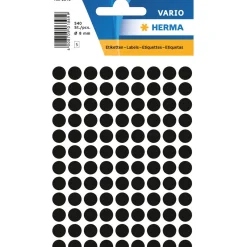 Herma Markierungspunkte, Durchmesser: 8 mm, schwarz
