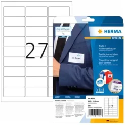 HERMA Namens-Etiketten SPECIAL, 63,5 x 29,6 mm, weiß