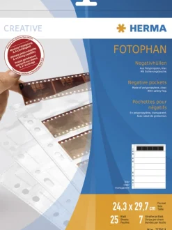 Herma Negativhüllen transparent für 7 x 5 Streifen 25 St.
