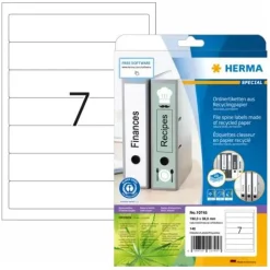 HERMA Ordneretiketten Recycling A4 20 Blatt 192x38
