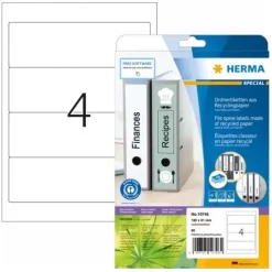 HERMA Ordneretiketten Recycling A4 20 Blatt 192x61