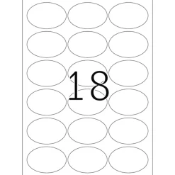 Herma 4358 oval Universal-Etiketten 6.35x4.23 cm (25 Blatt (450 Etiketten))