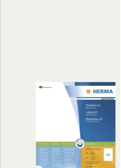 Herma 8692 Premium A3-Etiketten 29,7x42,0 cm (100 Blatt (100 Etiketten))