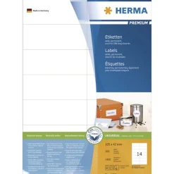 Herma 4452 Premium Universal-Etiketten 10.5x4.2 cm (100 Blatt (1400 Etiketten))