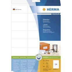 Herma 4360 Premium Universal-Etiketten 7.0x3.6 cm (25 Blatt (600 Etiketten))