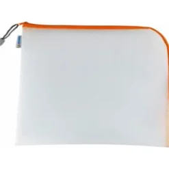 HERMA Reißverschlussbeutel transparent/orange, 1 St.