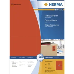 Herma 4397 rot Universal-Etiketten 10.2x14.8 cm (100 Blatt (400 Etiketten))