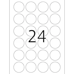 Herma 4234 rund stark haftend Sicherheitsetiketten 4x4 cm (25 Blatt (600 Etiketten))