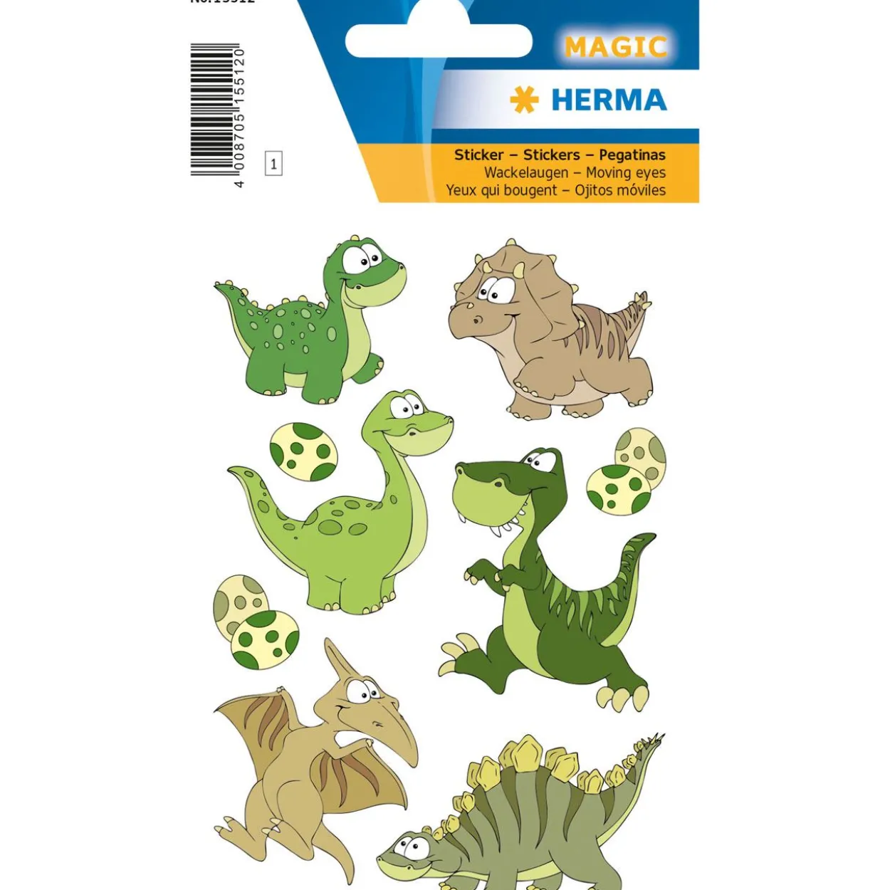 HERMA Sticker MAGIC Dinokinder Wackelaugen