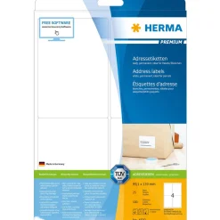 HERMA Universal-Etiketten PREMIUM, 99,1 x 139 mm, weiß