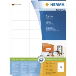 Herma 4262 Universal-Etiketten 6.46x3.38 cm (100 Blatt (2400 Etiketten))