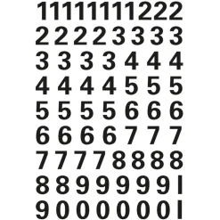HERMA Zahlen-Sticker 0-9, Folie schwarz, Höhe: 10 mm