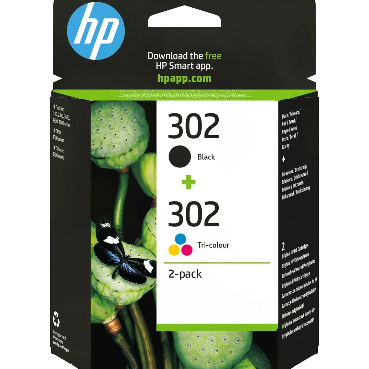 HP Druckkopf mit Tinte 302 X4D37AE farbig