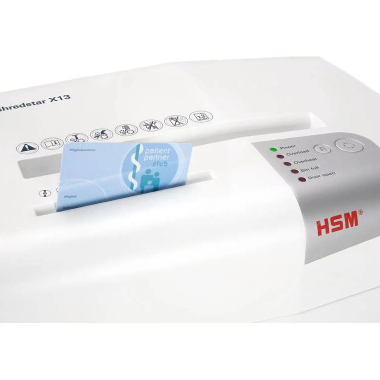 HSM Aktenvernichter shredstar X13, Partikelschnitt: 4x37 mm weiß/silber