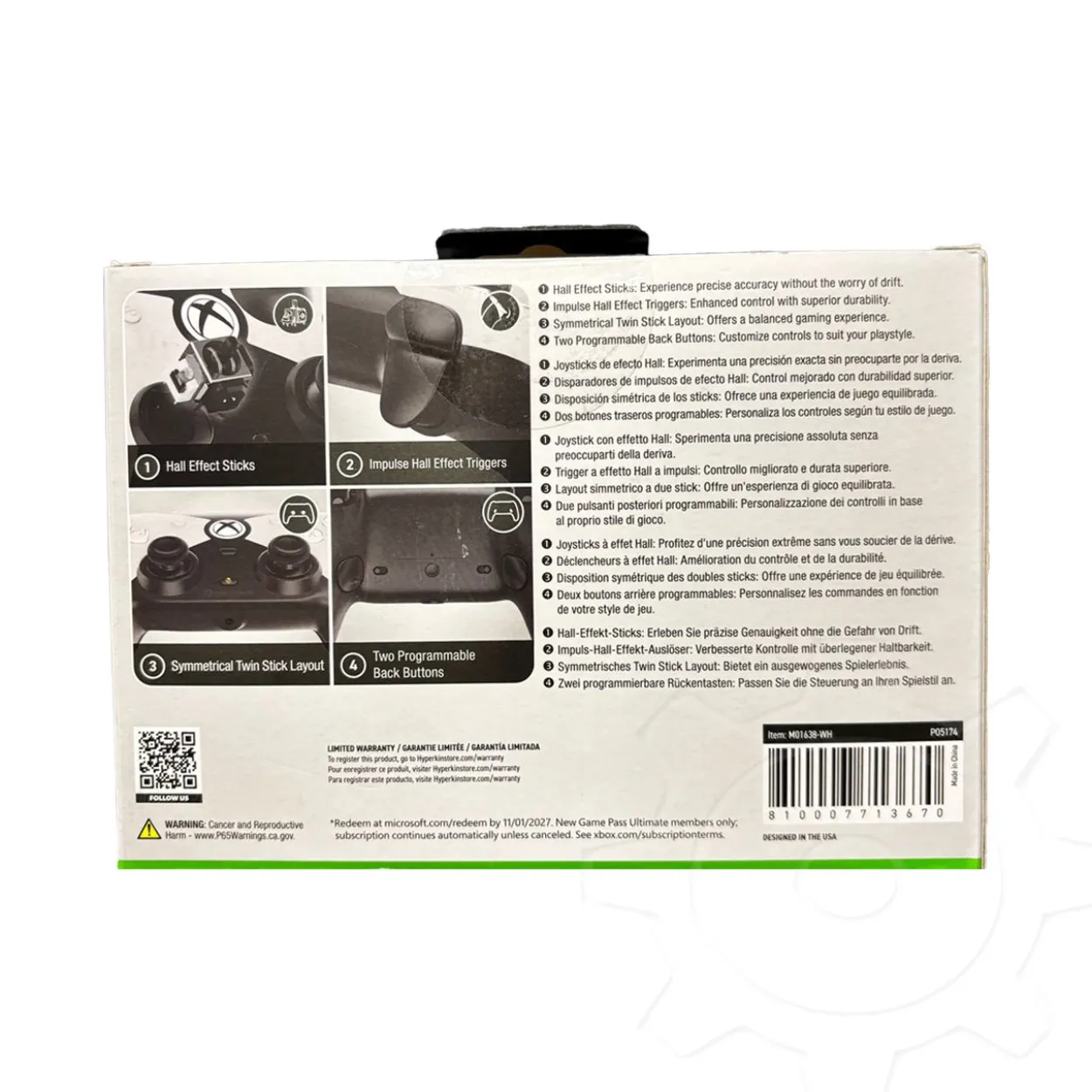 Hyperkin Controller Competitor weiß XBOX