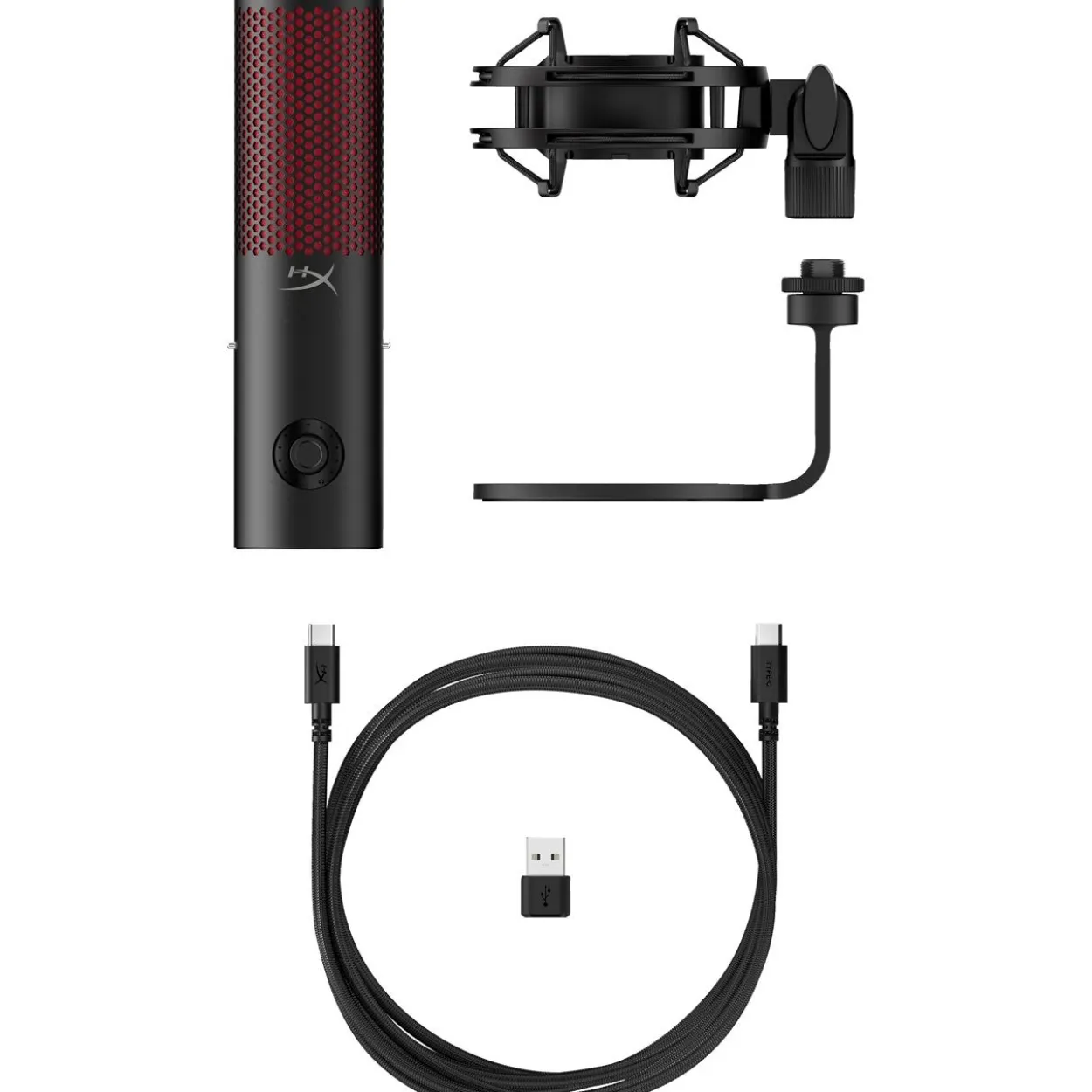 HyperX Mikrofon 872V1AA / QuadCast 2 Rot/Schwarz