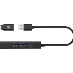 IcyBox Adapter USB3.2 Gen1 Hub & Gigabit LAN 4-in-1 retail