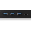 Icy Box IB-HUB1418-i3 Frontalpanel mit Type-C 1x USB3.0 und Type-A 3x USB3.0, schwarz