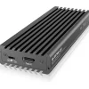 IcyBox USB 3.1 Typ-C M.2 NVMe SATA SSD Gehäuse extern