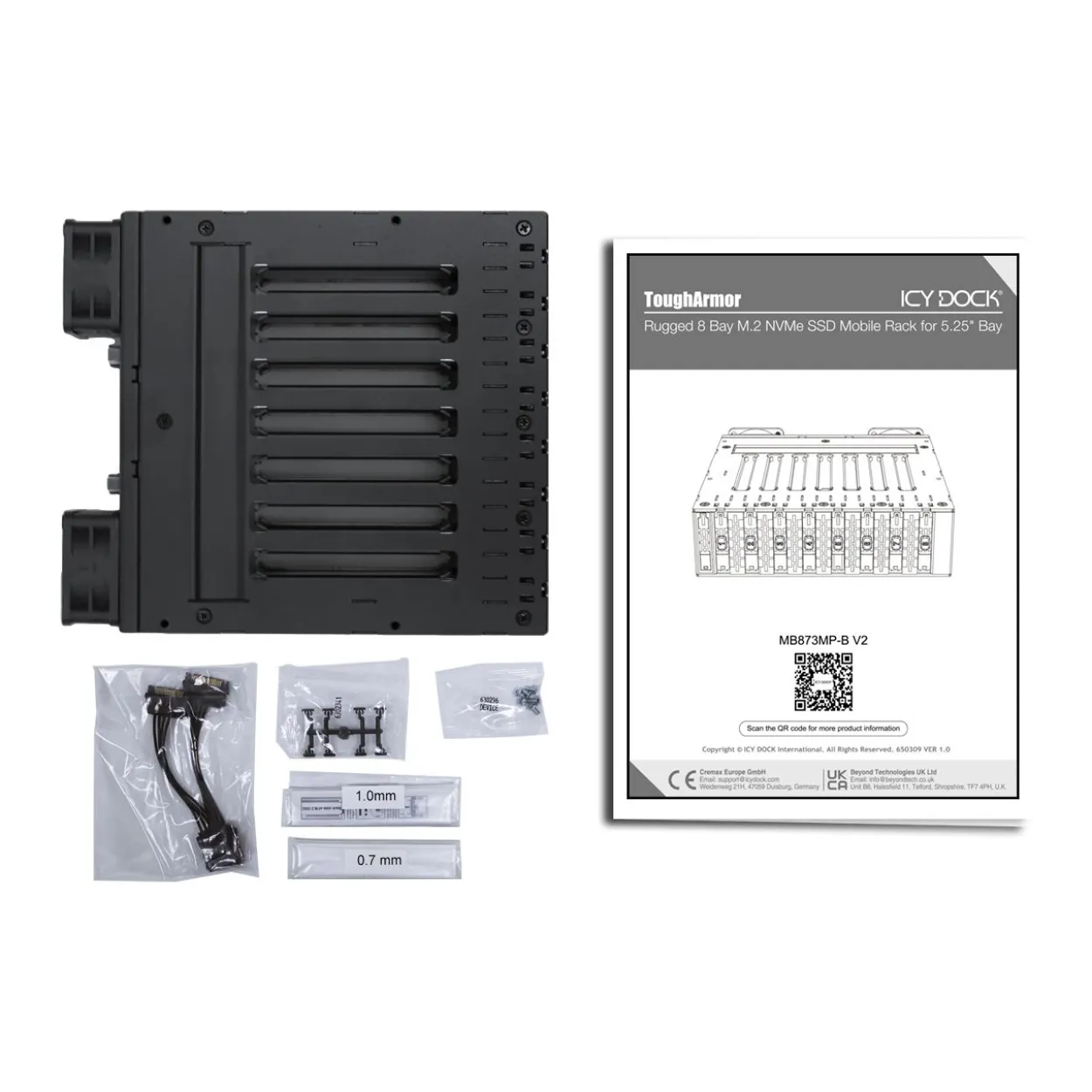 Icy Dock ToughArmor 8x M.2 NVMe SSD PCIe 4.0 (8x OcuLink)