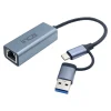 INCA Adapter IUTP-01TX Ethernet > USB und Typ C Anschluss
