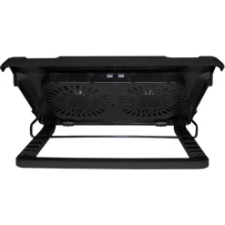 INCA ERGONOMIC DOUBLE FAN+STAND+WITH RUBBER SILENT NOTEBOOK COOLER BLACK