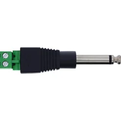 InLine Adapter Audioadapter 6.3mm Klinke Stecker Mono auf Terminalblock Schwarz