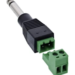 InLine Adapter Audioadapter 6.3mm Klinke Stecker Mono auf Terminalblock Schwarz