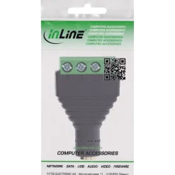 InLine Adapter Audioadapter 3.5mm Klinke Buchse auf Terminalblock Schwarz