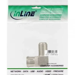InLine Adapter F-Quick-Stecker (SAT) auf F-Buchse (SAT) gewinkelt
