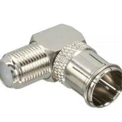 InLine Adapter F-Quick-Stecker (SAT) auf F-Buchse (SAT) gewinkelt