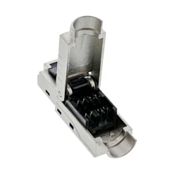 InLine Adapter RJ45 Stecker Schwarz geschirmt / Knickschutzelement / Metall / PoE / PoE+ / schraubbar