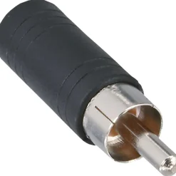 InLine Audio Adapter Cinch Stecker auf 3.5mm Klinke Buchse Mono Schwarz vernickelt