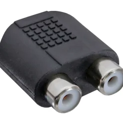 InLine Audio Adapter 3.5mm Klinke Buchse Stereo auf 2xCinch Buchse Schwarz