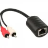 InLine Audio Audioadapter passiv 2x Cinch Stecker auf RJ45 Buchse Schwarz 2er Pack