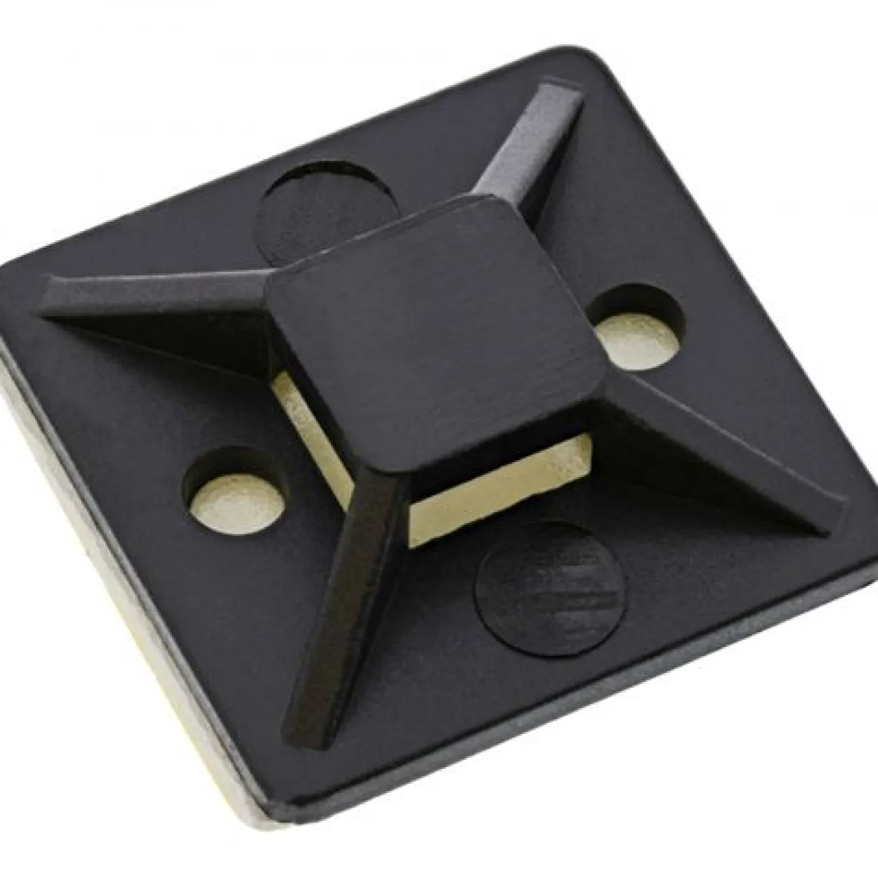 InLine Befestigungssockel für Kabelbinder 25x25mm selbstklebend schwarz 10 Stück