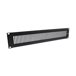 InLine 19" Blindplatte perforiert, 2HE, RAL 9005 schwarz