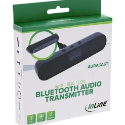 InLine Bluetooth Audio Transmitter, Display, Sender, BT5.4, Klinke + Toslink