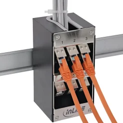 InLine Cat.6A Keystone-Verteilerkasten, Wand-/Hutschiene, STP, 9 Port