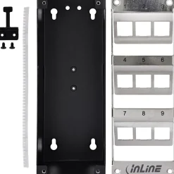 InLine Cat.6A Keystone-Verteilerkasten, Wand-/Hutschiene, STP, 9 Port