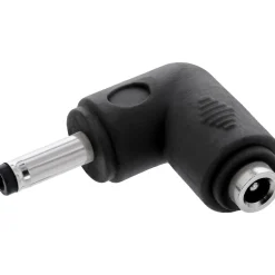 InLine DC Adapter, 4,0 x 1,7 mm, Stecker/Buchse, gewinkelt, schwarz