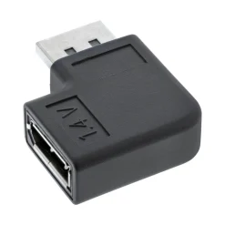 InLine DisplayPort Adapter, DisplayPort Stecker / Buchse links gewinkelt